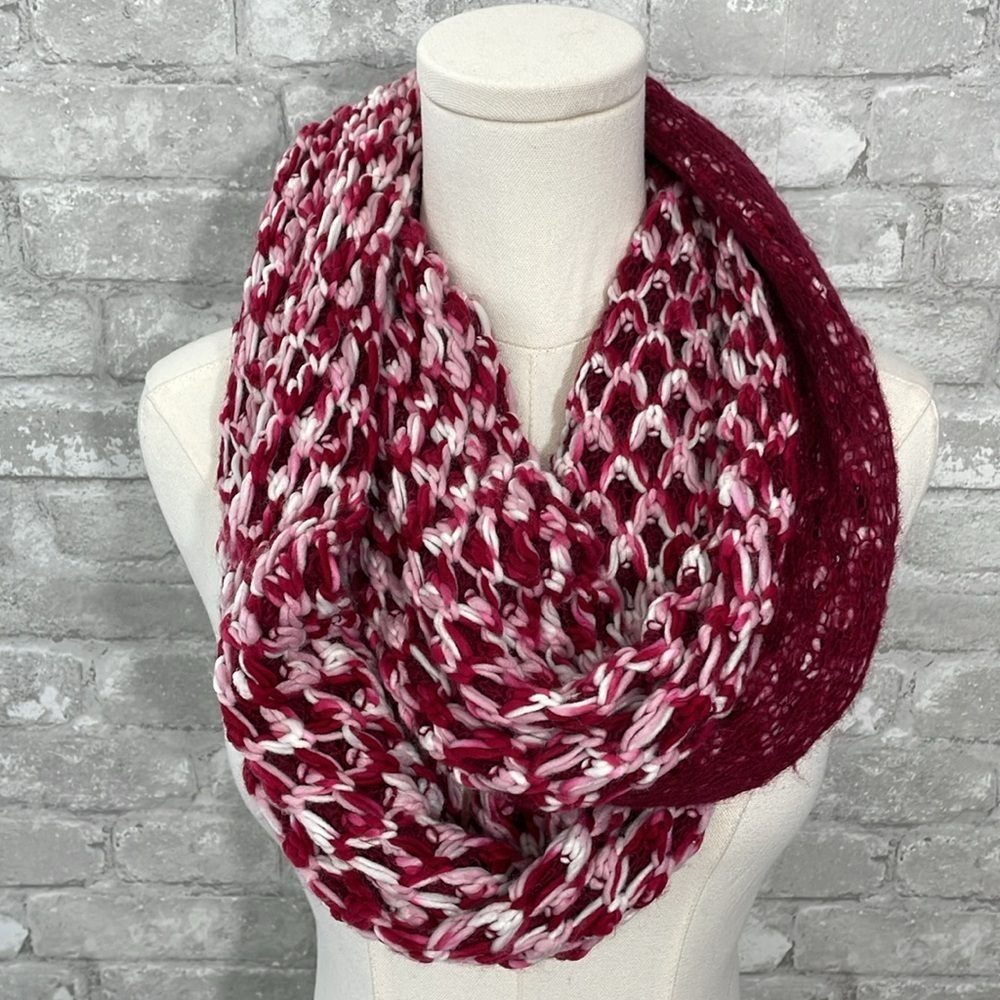 Charming Charlie Pink Knit Infinity Scarf